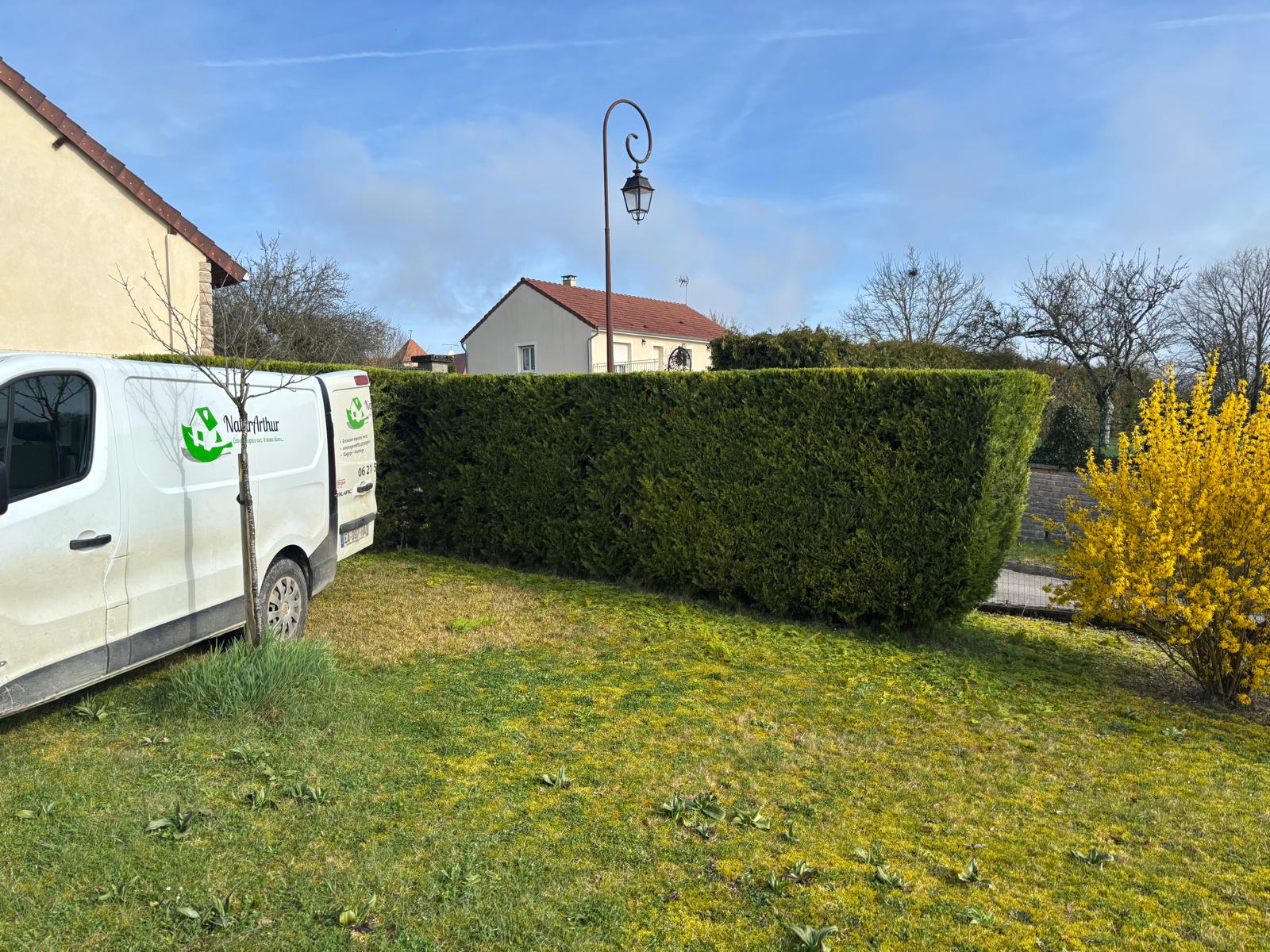 Réalisation de taille de haie par Natur'Arthur